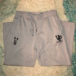 Under Armour Light Gray Sweatpants with Black Logo